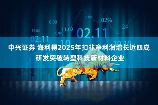 中兴证券 海利得2025年扣非净利润增长近四成 研发突破转型科技新材料企业